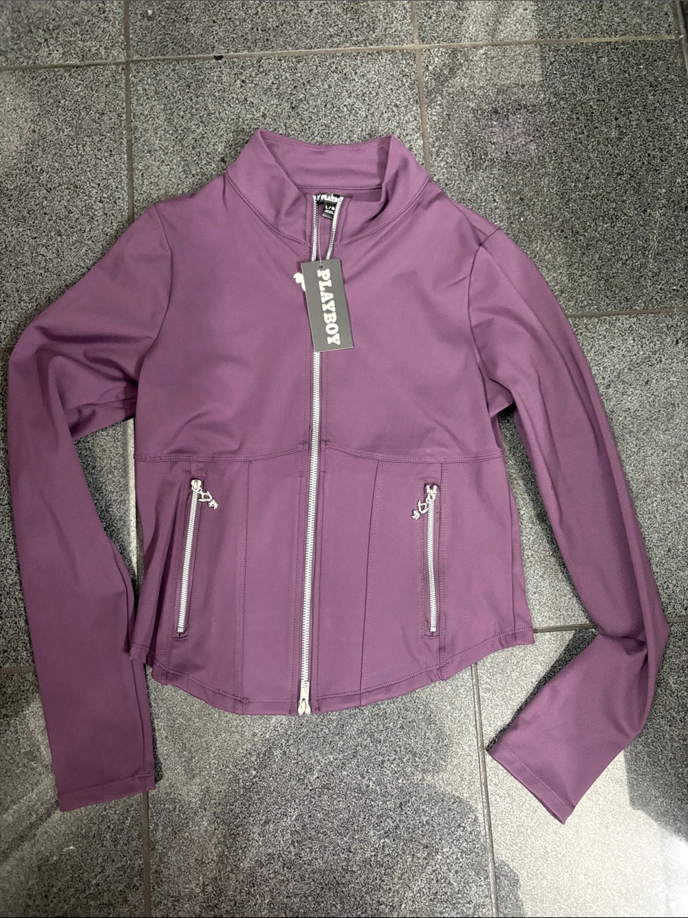 PLAYBOY Lavender Zip-Front Utility Jacket